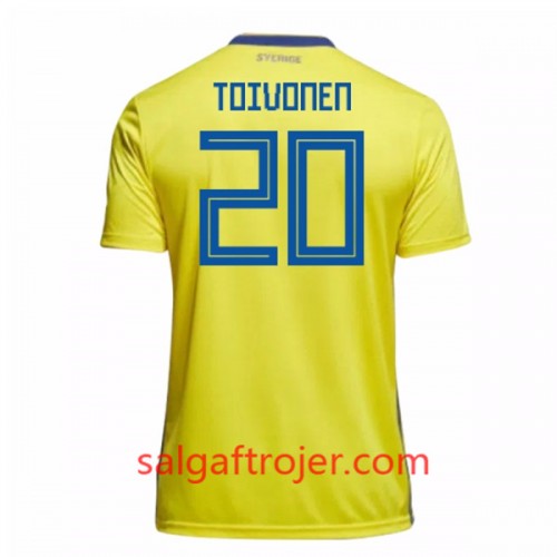 Sverige Fodboldtrøjer Toivonen 20 Hjemmebanesæt VM 2018 Sverige Fodboldtrøjer Toivonen 20 Hjemmebanesæt VM 2018